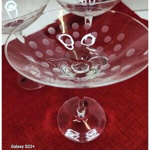 Set Of 3 Replacement Skir by IKEA Glasses  Etched Polka Dot